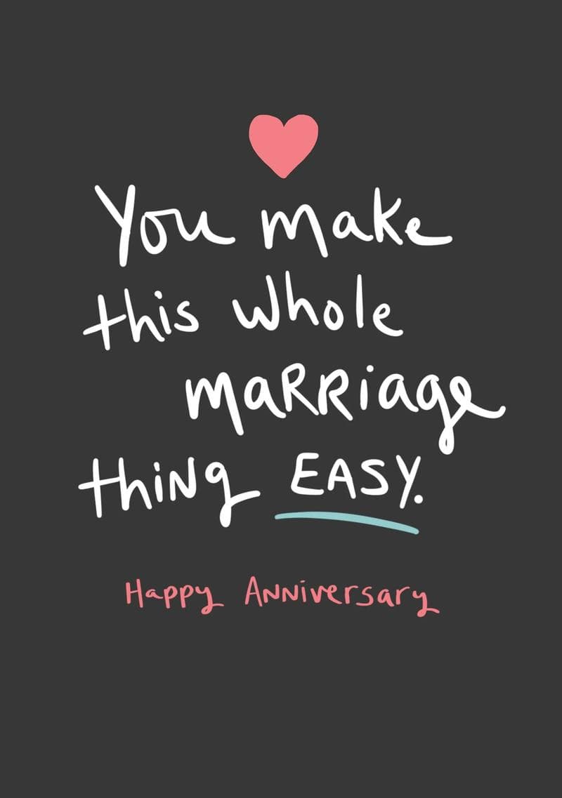 You Make This Whole Marriage Thing Easy