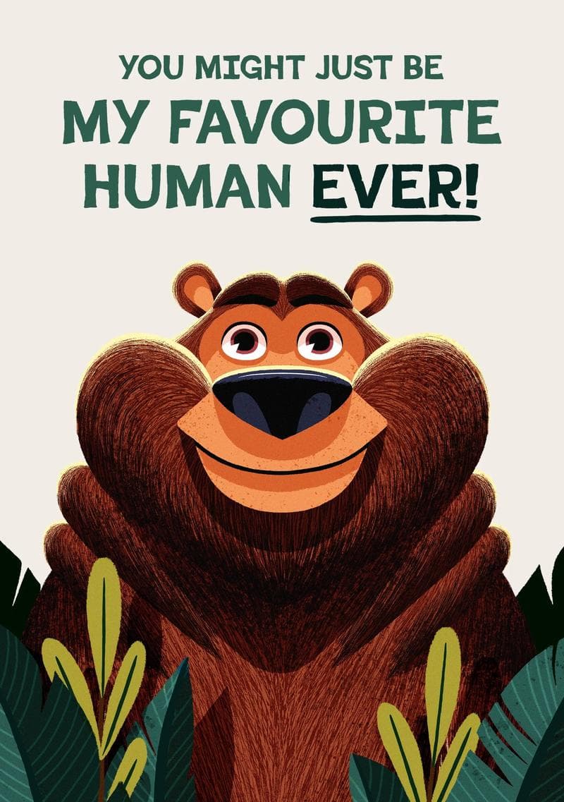 Favourite Human Bear Card
