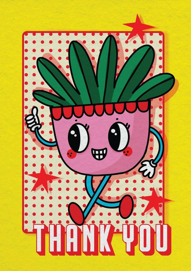 Thumbs Up Plant Thank You Card