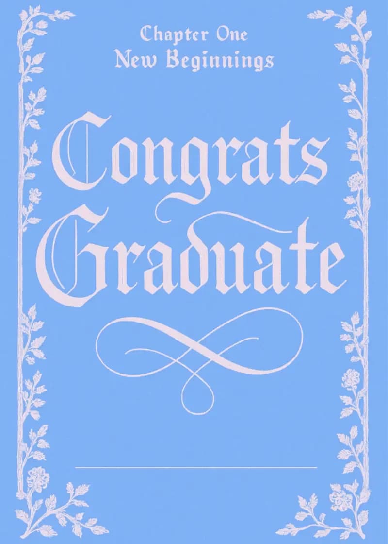 Chapter One New Beginnings Graduation Card