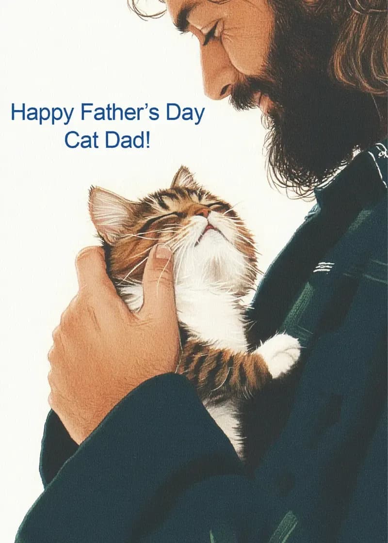 Happy Father's Day Cat Dad Card