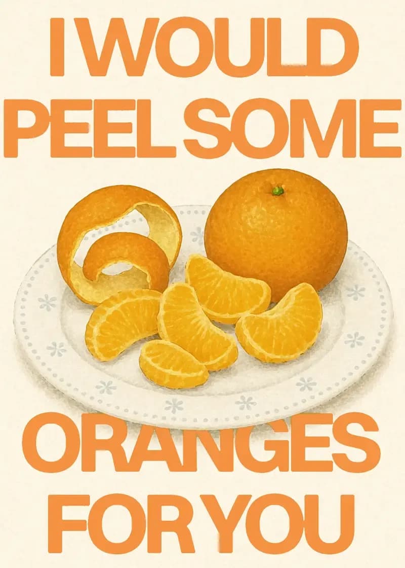 I Would Peel Oranges For You Card