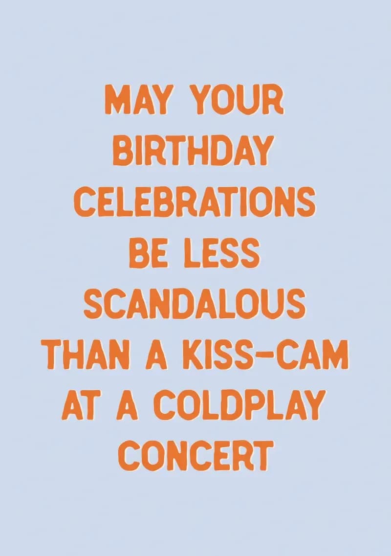 Coldplay Concert Birthday Card