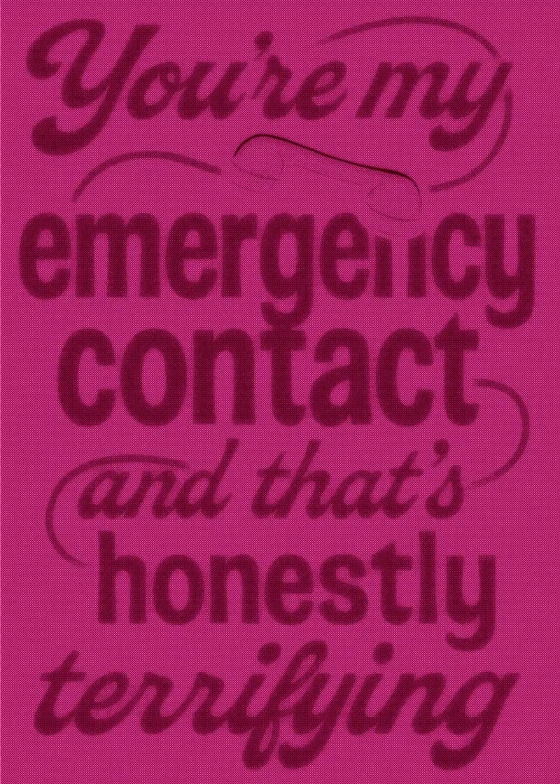 Emergency Contact Terror Card
